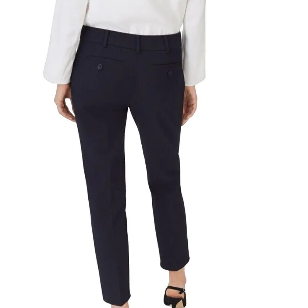 Club Monaco Remi Textured Pants Navy Ankle Size 4